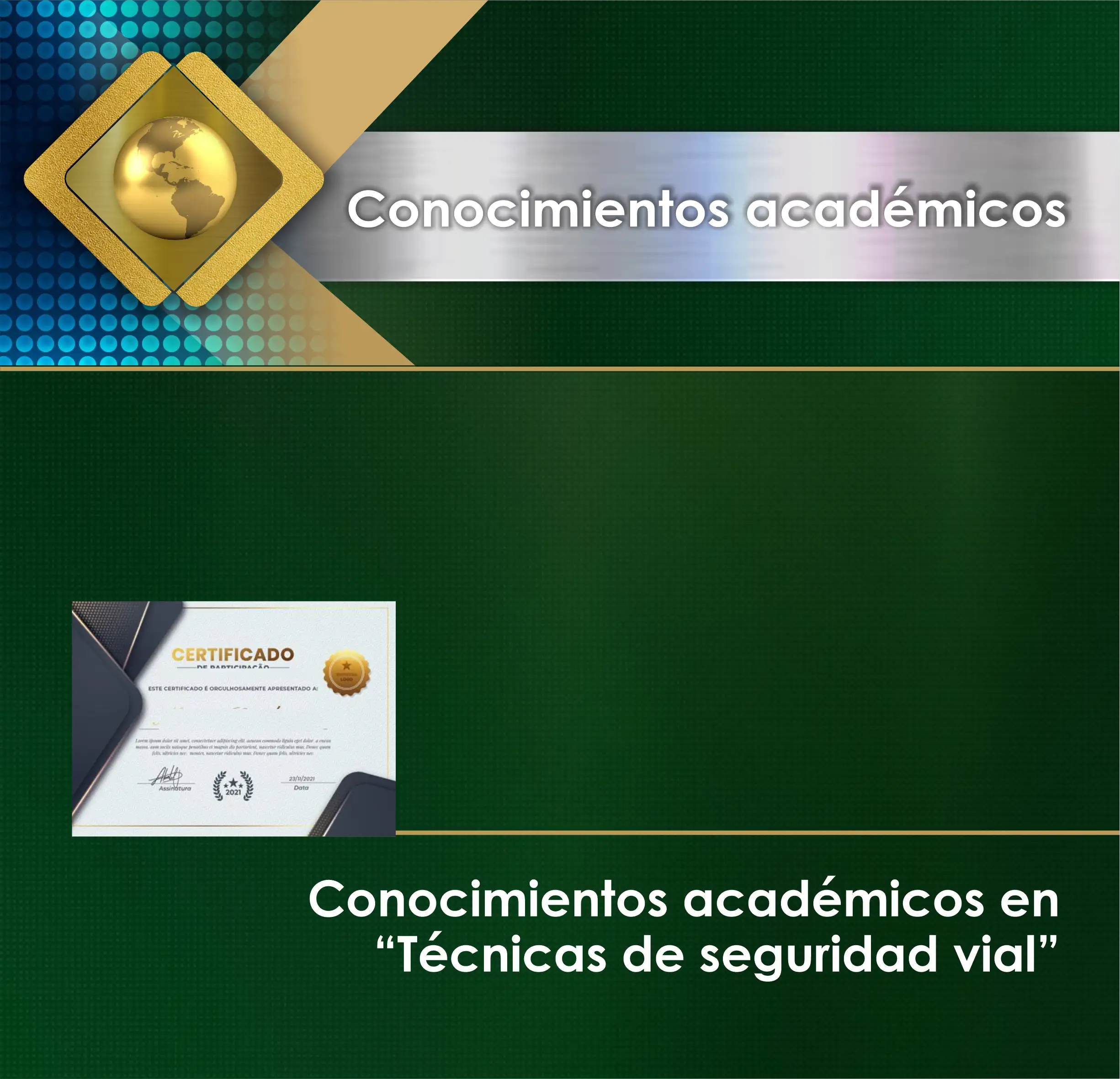 Conocimientos Académicos en Técnicas de seguridad vial